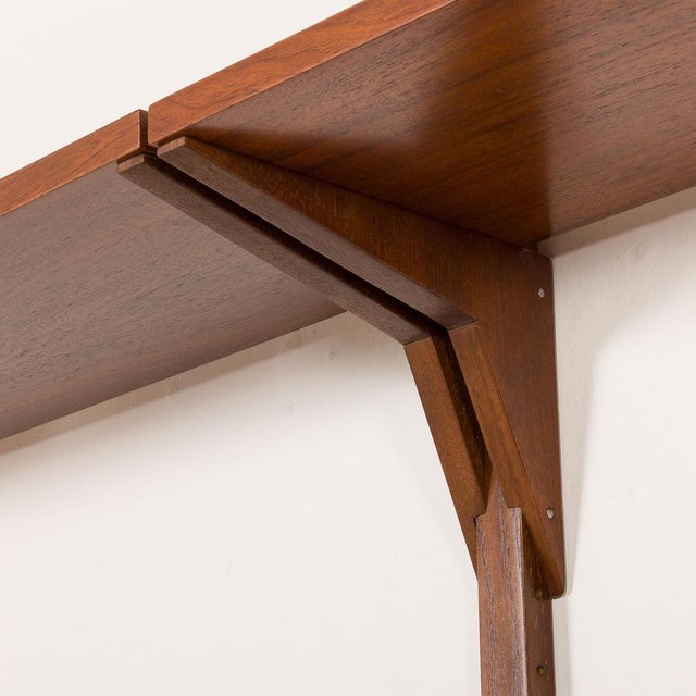 Mid-Century Danish Walnut Shelving Unit in the style of Poul Cadovius, 1960s For Sale - Image 6 of 10