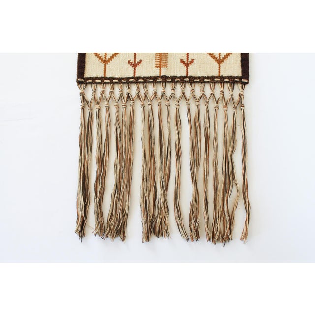 Textile Mid-Century Woven Wool Tapestry Wall Hanging For Sale - Image 7 of 7