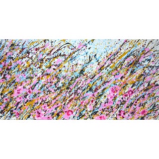 Expression With Pink.Modern Original Painting. For Sale