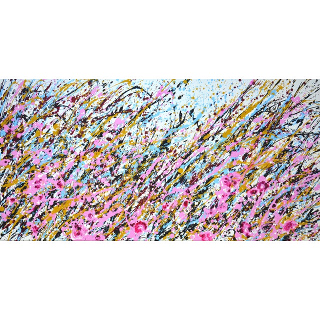 Expression With Pink.Modern Original Painting. For Sale