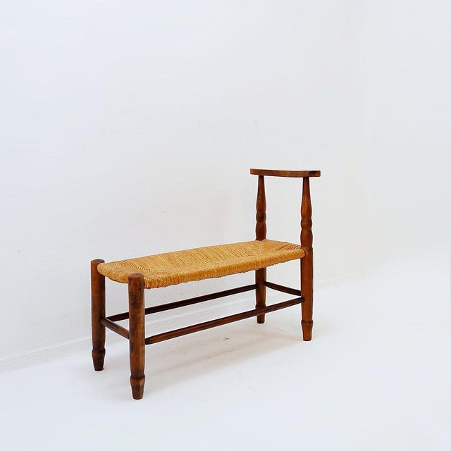 French Fireplace Bench in Fruitwood For Sale - Image 9 of 15