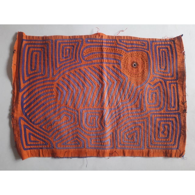 Mola Fabric by Cuna Indians from San Blas Island, Panama, 1970s For Sale - Image 3 of 3