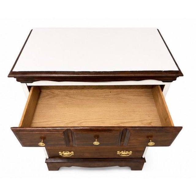 Traditional Vintage Two Town Wooden Dresser For Sale - Image 3 of 4
