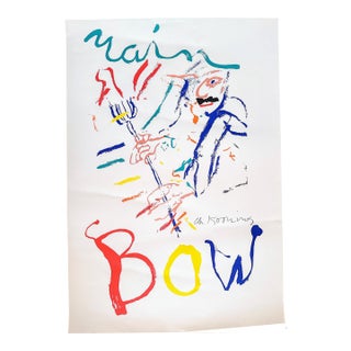 1970s Original Willem De Kooning’s Rainbow – Thelonious Monk, Devil at the Keyboard Poster For Sale