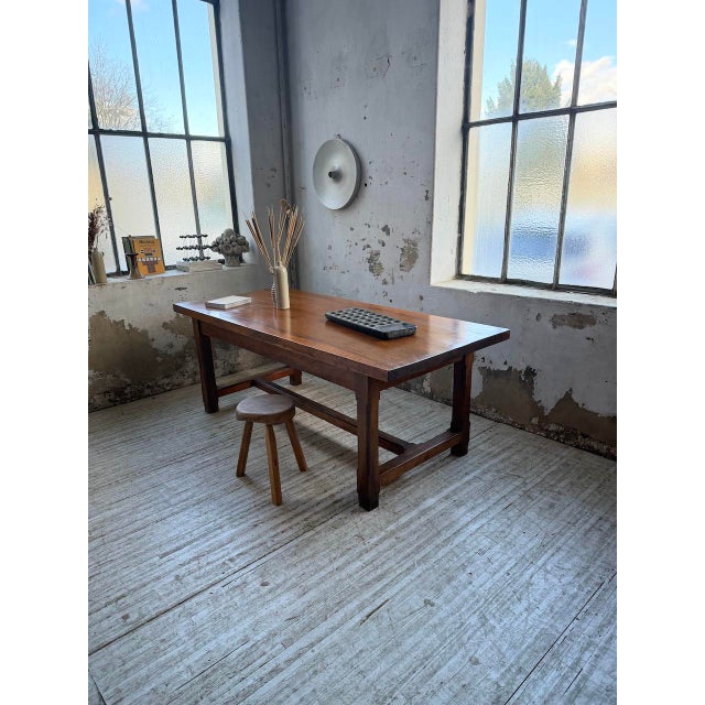 Rustic Farmhouse Table in Oak, 1950s For Sale - Image 10 of 18