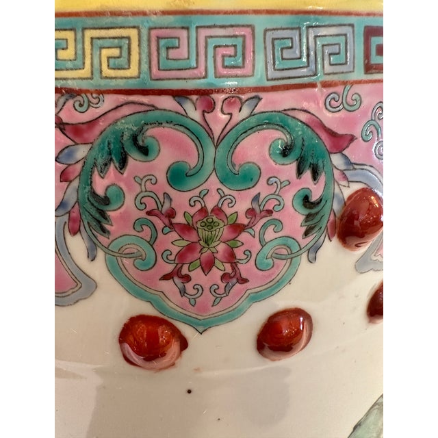 White Chinese Garden Seat End Tables -A Pair For Sale - Image 8 of 9