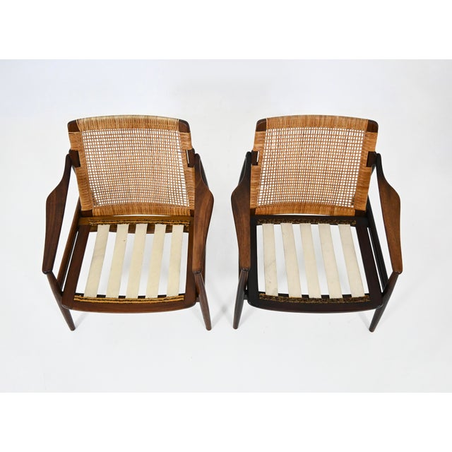Tan Model 400 Lounge Chairs attributed to Hartmut Lohmeyer for Wilkhahn, 1950s, Set of 2 For Sale - Image 8 of 13