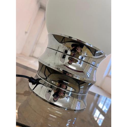 Table Lamp in Chrome and Opal Glass from VEB Narva For Sale - Image 4 of 11