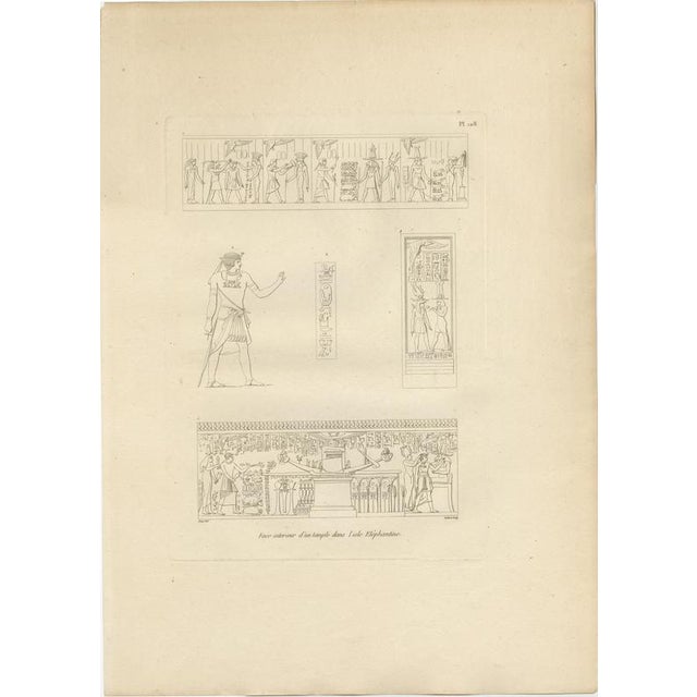 Paper Dominique Baron Vivant Denon, Ancient Egyptian Reliefs and Hieroglyphs, 1802, Engravings on Paper, Set of 6 For Sale - Image 7 of 9