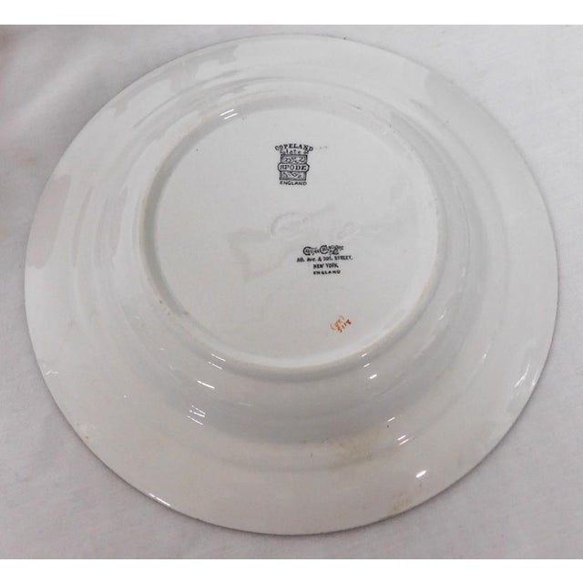 English Rare Antique Copeland Spode "Peacock" Pattern 10.5" Bowl – Gilman Collamore & Co. Retailer Mark For Sale - Image 3 of 3