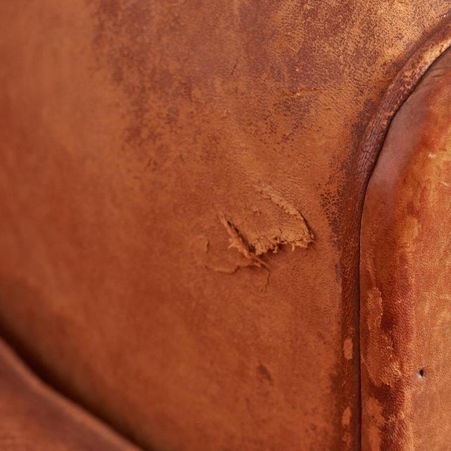 Vintage French Leather Club Chair, 1920s For Sale - Image 12 of 17