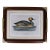Abercrombie & Fitch Eared Grebe Litho Brass Handle Cocktail Tray Made in Italy For Sale