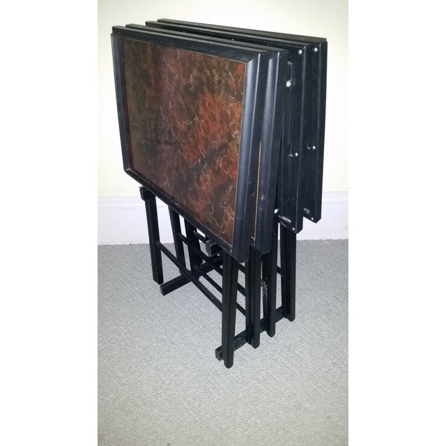 Regency MidCentury Artex Tv Tray Tables Set of 4 Chairish