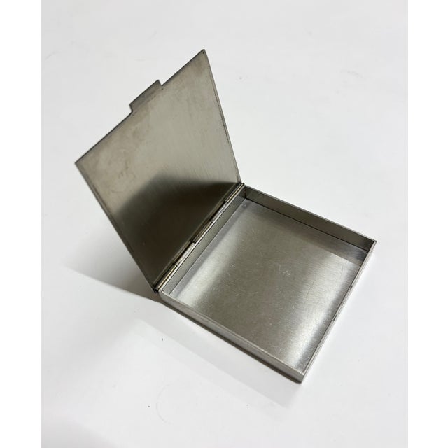 Art Deco Pewter Cigarette Box by Oscar Antonsson for Athena Tenn, 1930s For Sale - Image 3 of 8