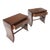 Century Walnut Waterfall Brand New Old Stock Two Tier End Side Tables Stand - A Pair For Sale