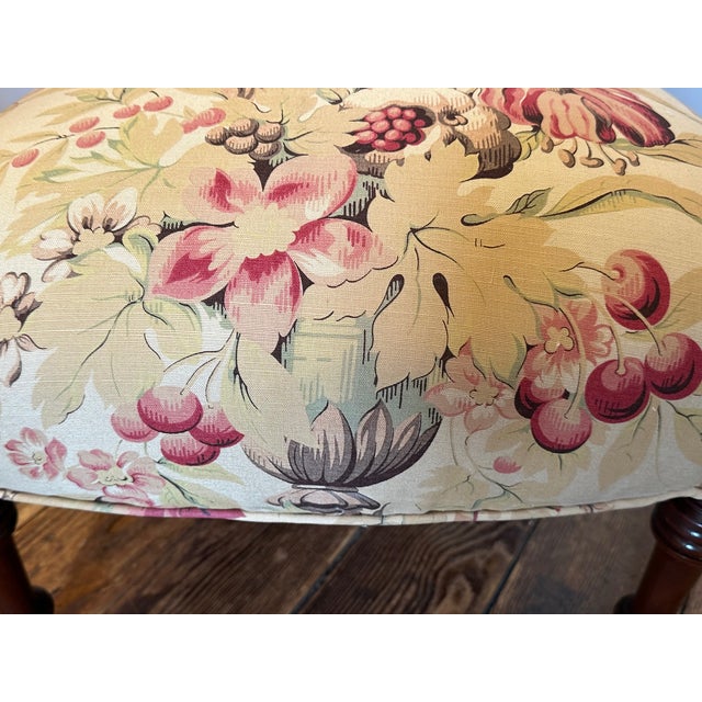 Victorian Newly Upholstered Vanity Slipper Chair in George Smith Fabric For Sale - Image 3 of 10