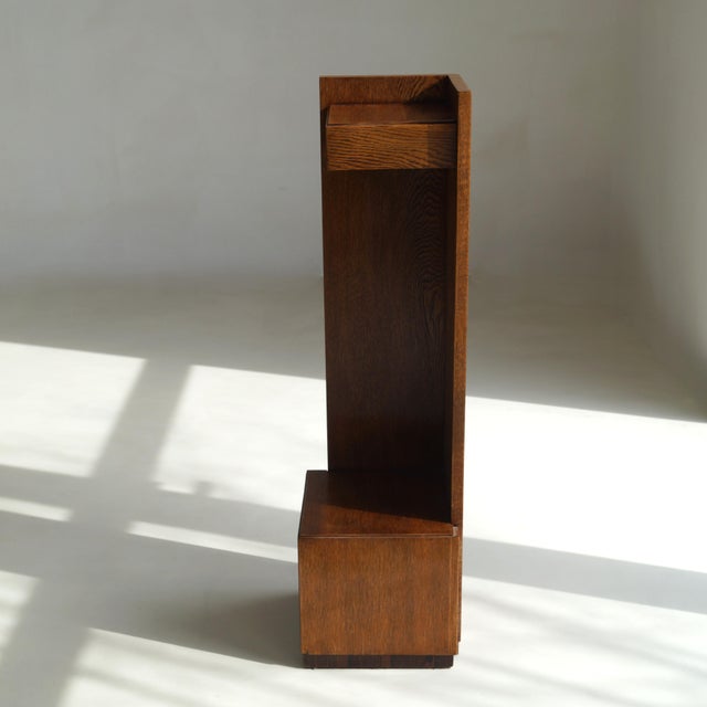 Wood Dutch Art Deco Hague School Corner Pedestal, 1920s For Sale - Image 7 of 16