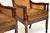 Antique Regency Mahogany and Leather Cane Back Armchairs, 1930s, Set of 2 For Sale - Image 10 of 15
