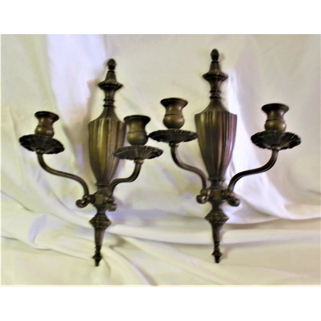 A traditional design ( Shield ) backplate. Cast in bronze with a medium brown patina finish. Medium size, not wired. 15"...