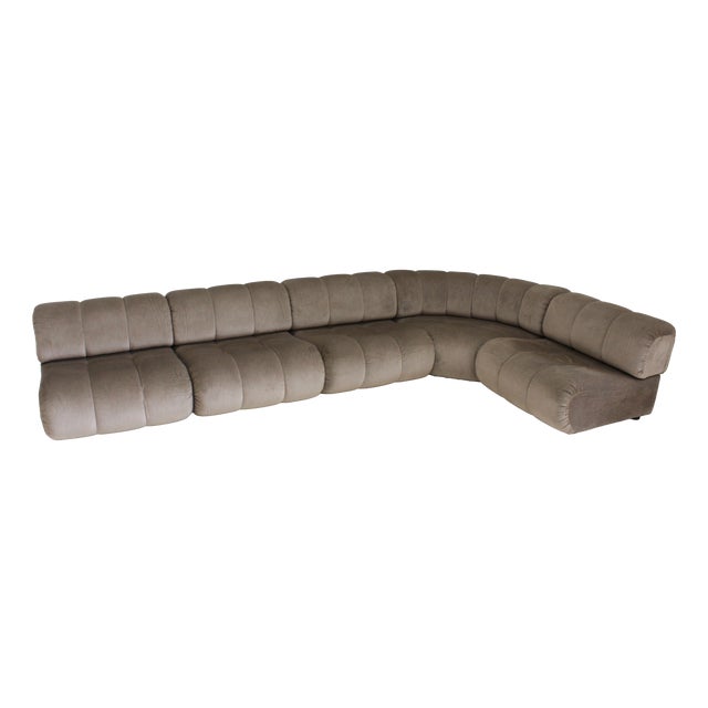 Vintage Italian Modular Sofa by Giuseppe Munari, Italy, 1970s, Set of 5 For Sale
