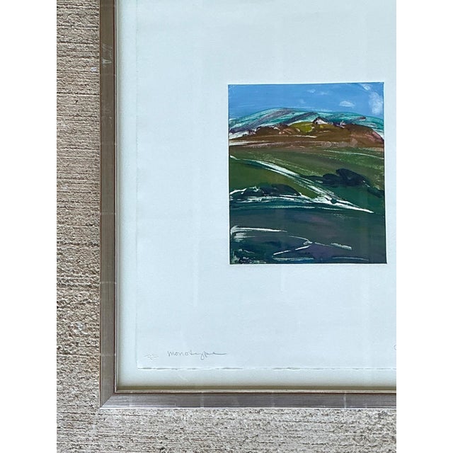 Framed Abstract Landscape Monotype Print For Sale - Image 11 of 17