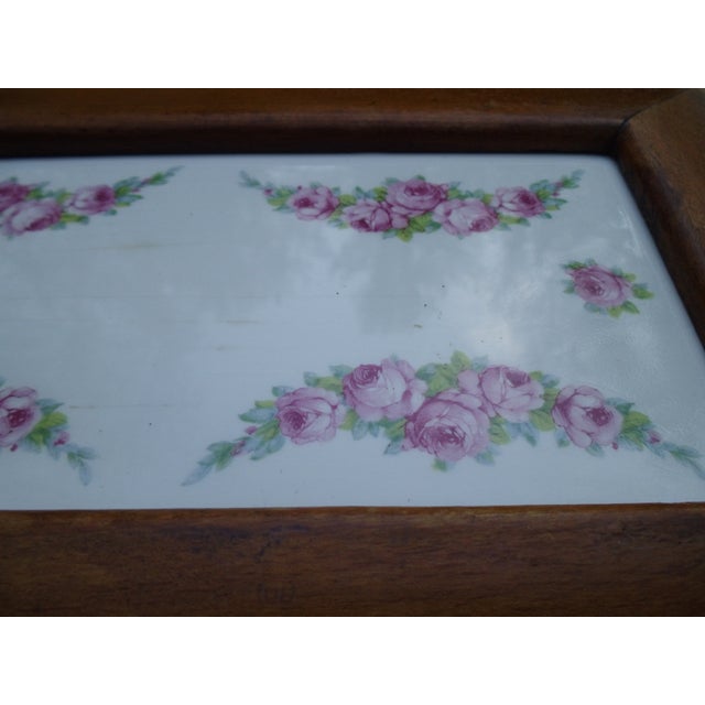 Art Nouveau Bread Box with Rose Border, 1890s For Sale - Image 6 of 18
