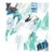 Large-Scale Abstract Expressionism With Aqua, Teal, Grey, & White by d.s. Silver For Sale
