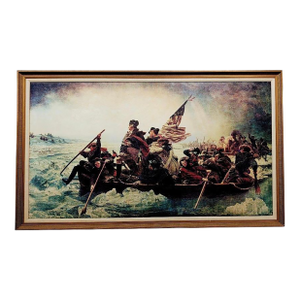 Vintage Print of Emanuel Leutze's 1851 Painting " Washington Crossing the Delawe"