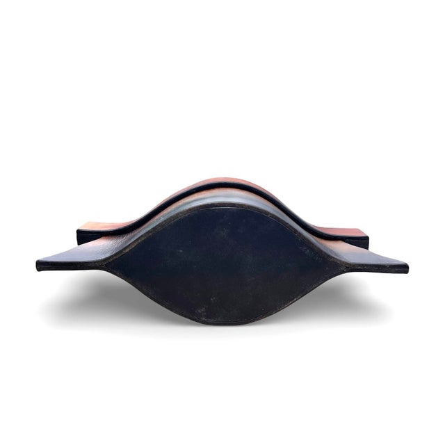 Brown Vintage Leather Craftsman Lidded Container For Sale - Image 8 of 8