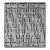 Sub-Geometric Abstract Design Modern Casual Rug in Black and Cream 8'3 X 9'7 For Sale
