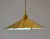 Metal Belgian Brass Umbrella Shaped Pendant Lamps, 1970s, Set of 2 For Sale - Image 7 of 12
