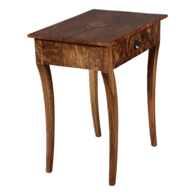 Small Antique Walnut Side or Sewing Table, 1840s For Sale