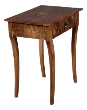 Small Antique Walnut Side or Sewing Table, 1840s
