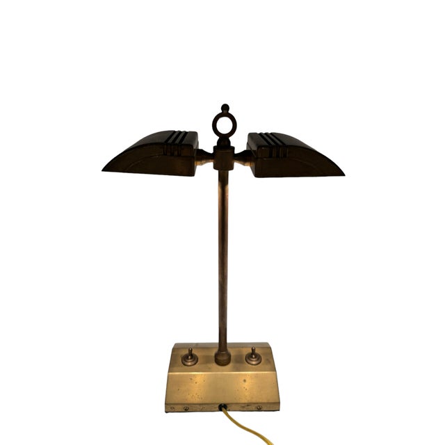 Besselink & Jones Double Arrow Bankers Lamp For Sale In Los Angeles - Image 6 of 7