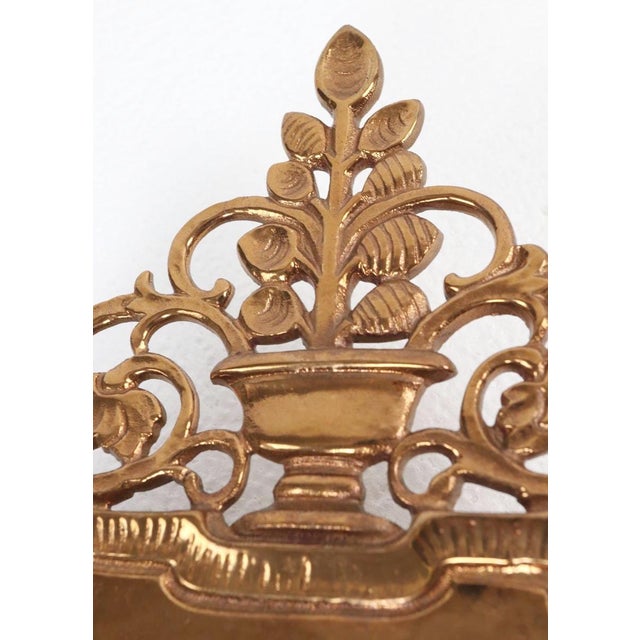 Metal Mid 20th Century Oscar Bach Style Bronze 2 Arm Wall Sconces - a Pair of 18 In For Sale - Image 7 of 15