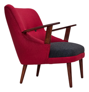 Danish Armchair in Furniture Wool, 1960s