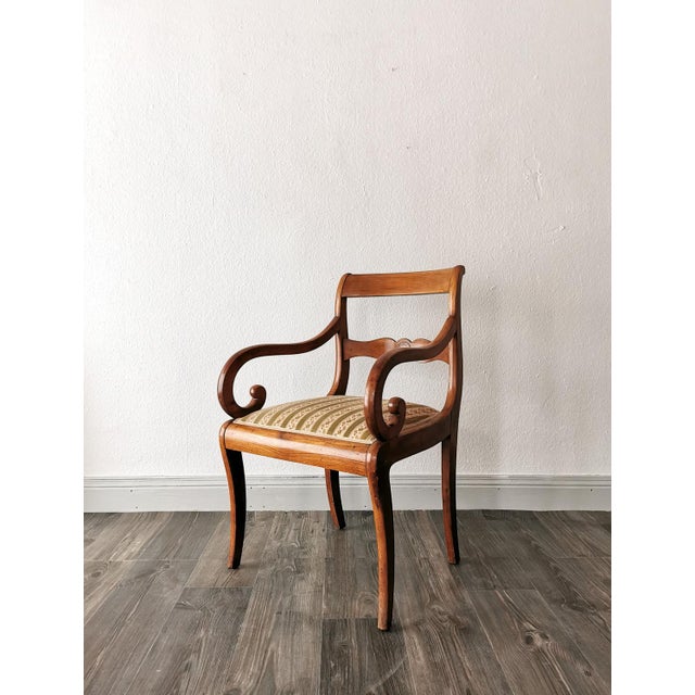 Biedermeier Armchair in Oak and Cherry, 1830s For Sale - Image 15 of 15