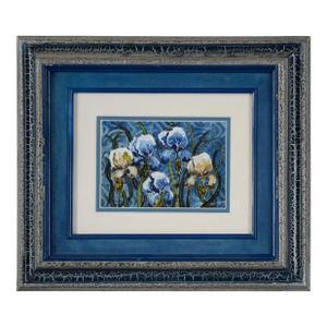 Japanese Iris Still Life - Watercolor and Ink on Paper by Ron Taylor