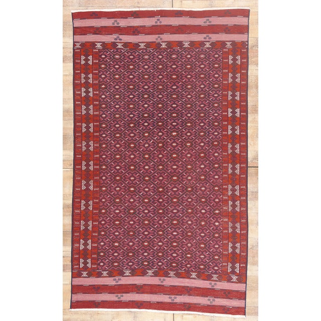 Vintage Afghani Maimana Kilim Rug, 06'03 X 10'08 For Sale - Image 10 of 10