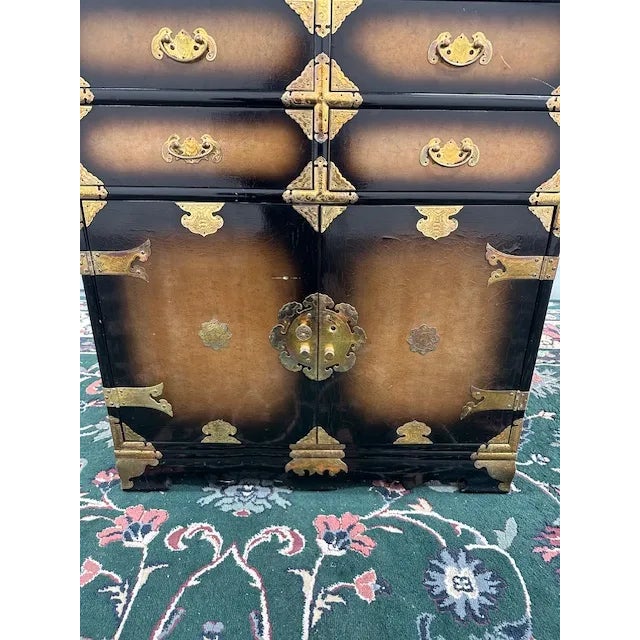 1920s Black & Gold Accent Chest For Sale - Image 11 of 11