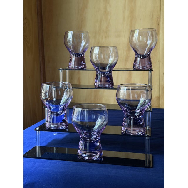 Mid-Century Modern Murano Alexandrite Glass Bullicante Goblets, 1962, Set of 12 For Sale - Image 18 of 18