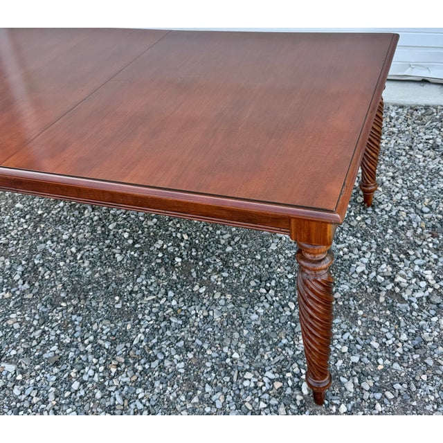 English Ethan Allen British Classics Extension Dining Table For Sale - Image 3 of 10