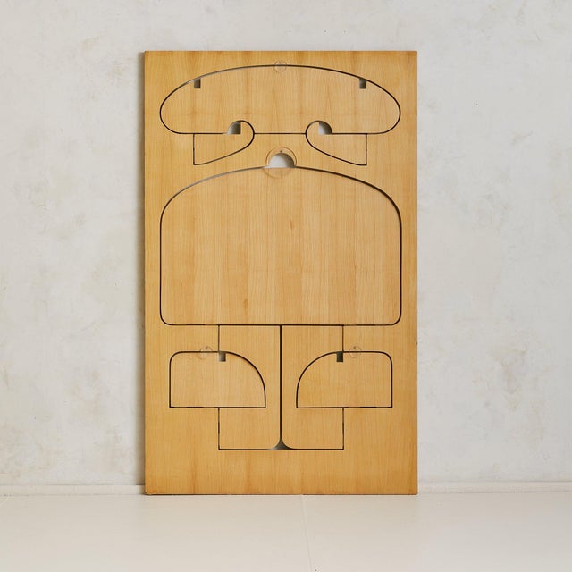 Italian Birch Wall-Mounted Folding Table with Shelves by Anonima Design, 1970 For Sale In Chicago - Image 6 of 11