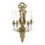 Antique Gilt Brass Ribbon & Music Wall Sconce For Sale