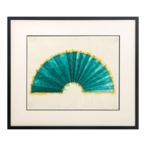 Joseph Lawrence Gardella Green Fan Mixed Media