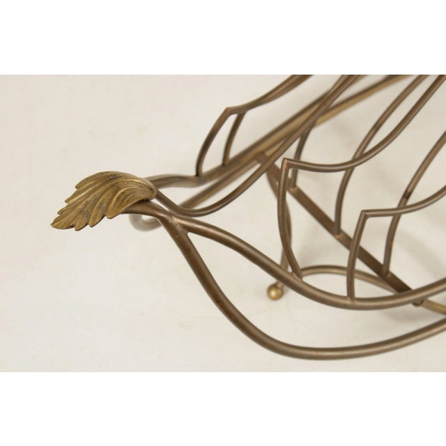 Vintage Brass Goose Magazine Stand For Sale - Image 12 of 13