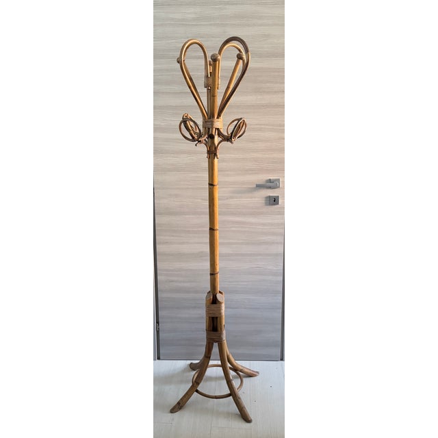 Rattan Coat Hanger, 1960s For Sale - Image 9 of 10
