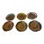Vintage Italian Gilt Wood Coasters - Set of 6 For Sale