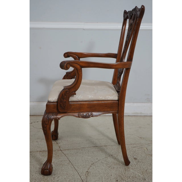 Chippendale Set of 8 Ej Victor Chippendale Mahogany Dining Room Chairs For Sale - Image 3 of 12