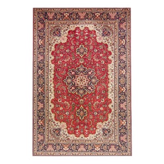 Middle Eastern Hand-Knotted Tabriz Rug For Sale